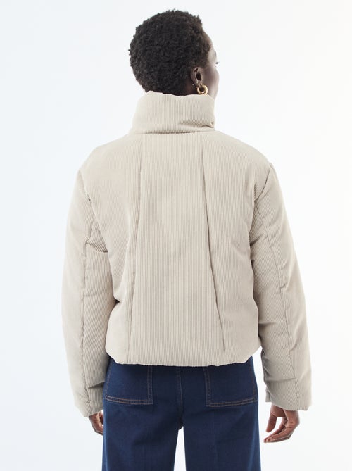 Chaqueta 'JDY' de tejido de canalé con cuello envolvente - Kiabi