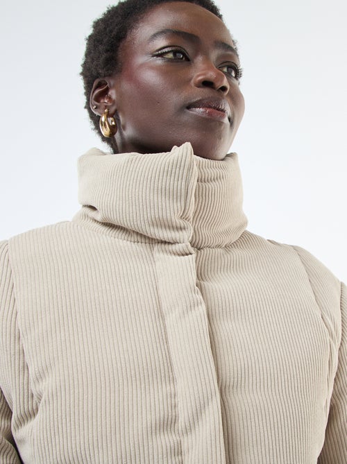 Chaqueta 'JDY' de tejido de canalé con cuello envolvente - Kiabi