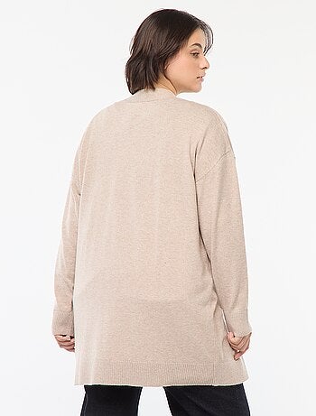 Chaqueta larga abierta fina