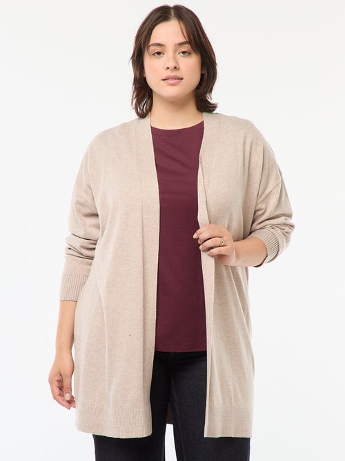 Chaqueta larga abierta fina - Kiabi