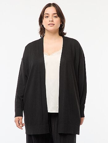 Chaqueta larga abierta fina