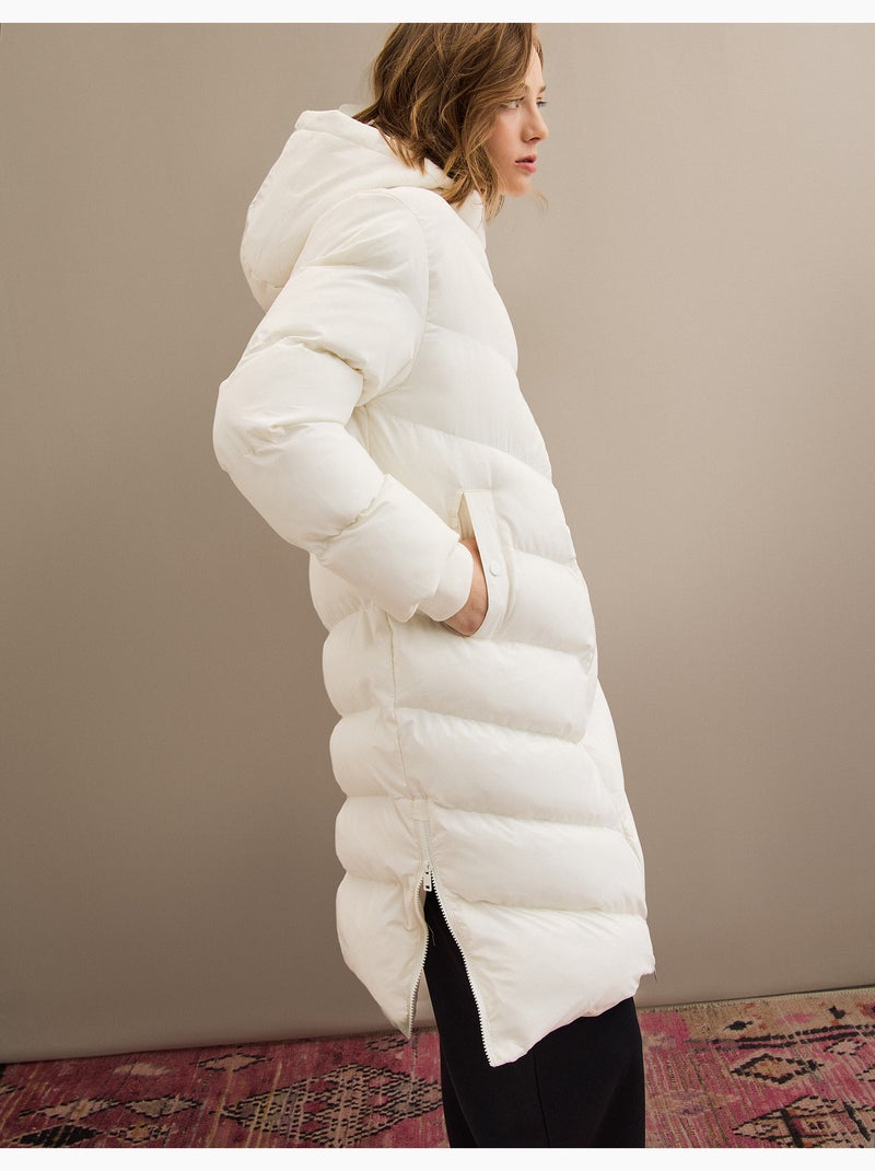 Chaqueta larga acolchada, MO Fashion Beige - Kiabi