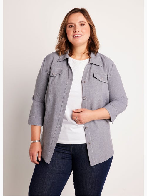 Chaqueta larga con botones - Afibel - Kiabi