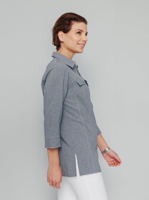 Chaqueta larga con botones - Afibel - Kiabi