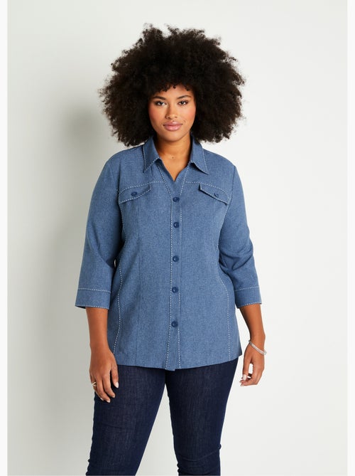 Chaqueta larga con botones - Kiabi