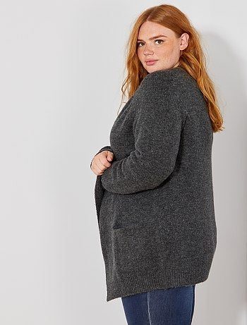 Chaqueta larga con manga raglán - Kiabi