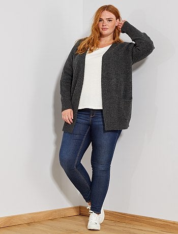 Chaqueta larga con manga raglán - Kiabi