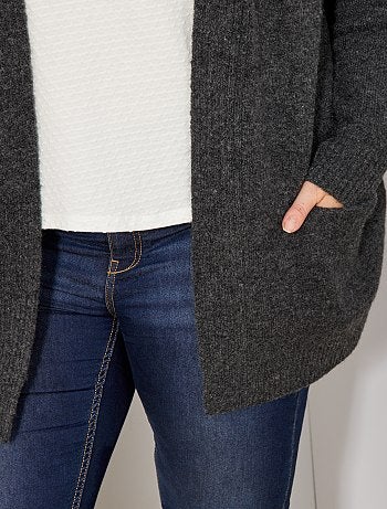 Chaqueta larga con manga raglán - Kiabi