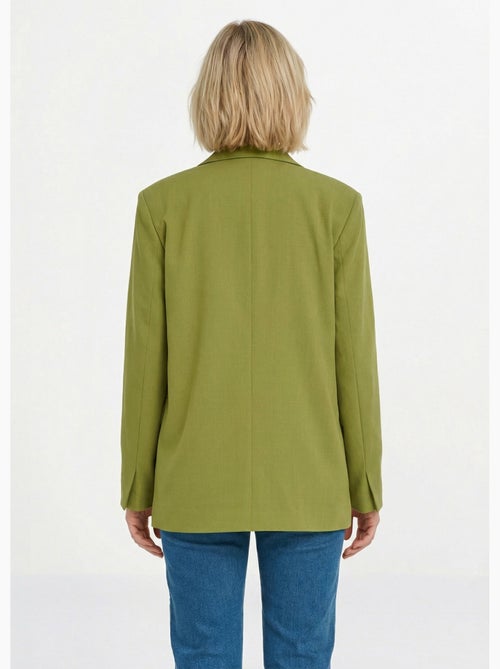 Chaqueta larga de 1 botón con cuello sastre - Afibel - Kiabi