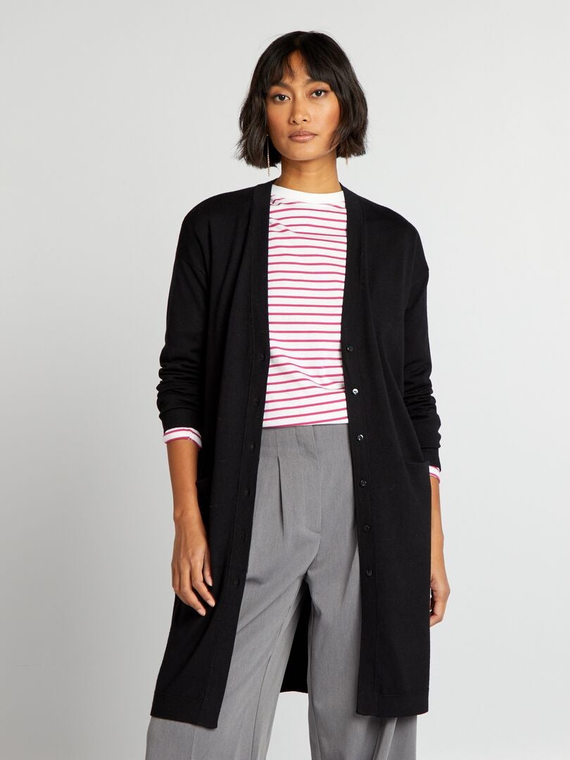 Rebeca Mujer Cárdigan Largo De Punto Para Mujer Abrigo Ligero Y