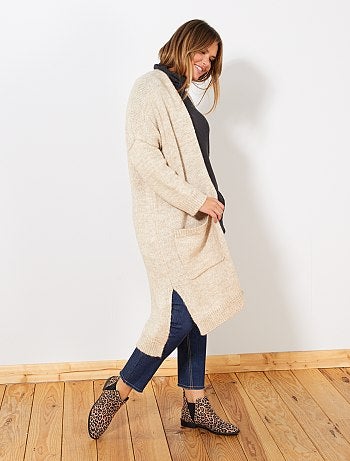 Chaqueta larga de punto - Kiabi