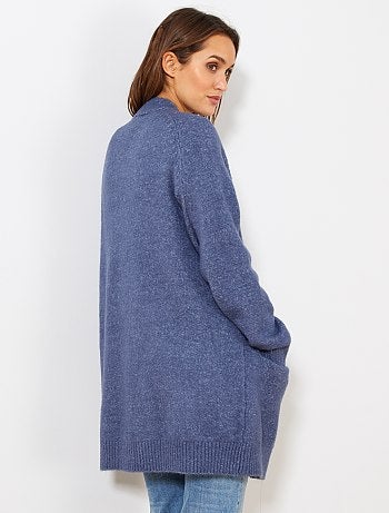 Chaqueta larga de punto bobo - Kiabi