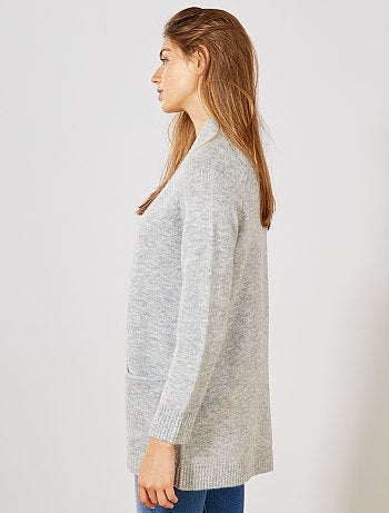 Chaqueta larga de punto bobo - Kiabi