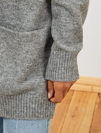 Chaqueta larga de punto bobo - Kiabi