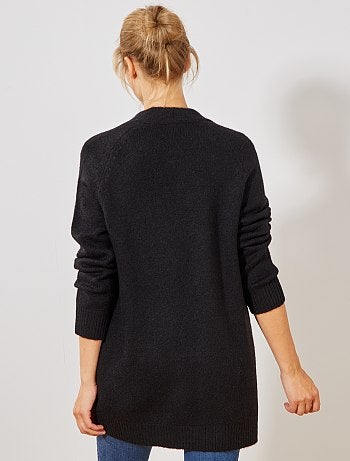 Chaqueta larga de punto bobo - Kiabi