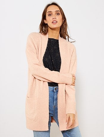 Chaqueta larga de punto bobo - Kiabi