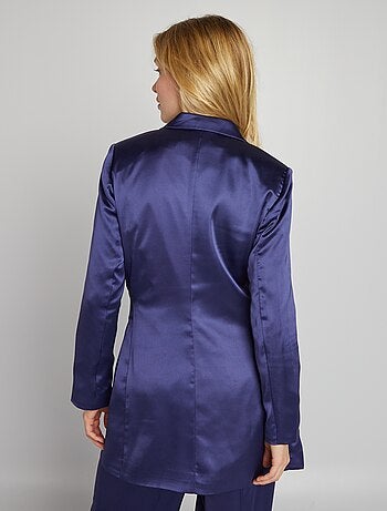 Chaqueta larga de raso