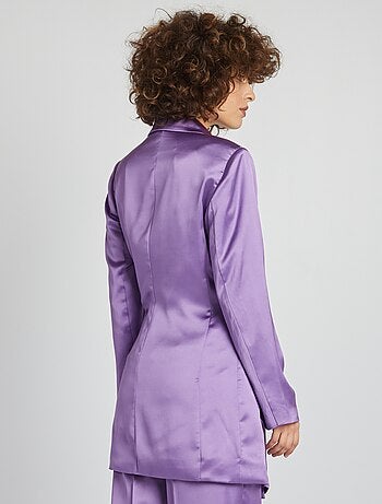 Chaqueta larga de raso