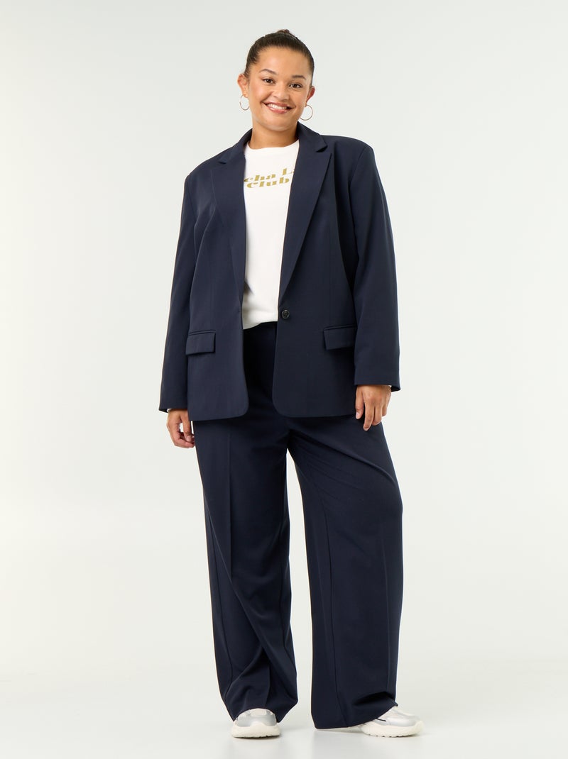 Chaqueta larga de sastre Azul - Kiabi