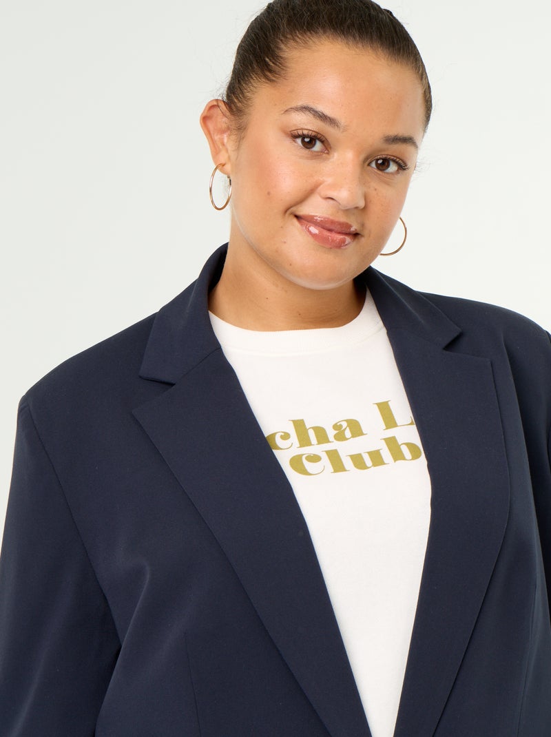 Chaqueta larga de sastre Azul - Kiabi