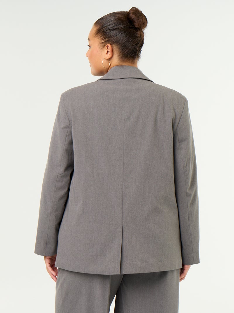 Chaqueta larga de sastre Gris - Kiabi