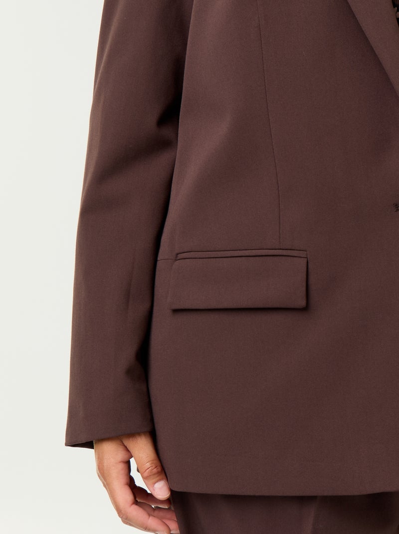 Chaqueta larga de sastre Marron - Kiabi