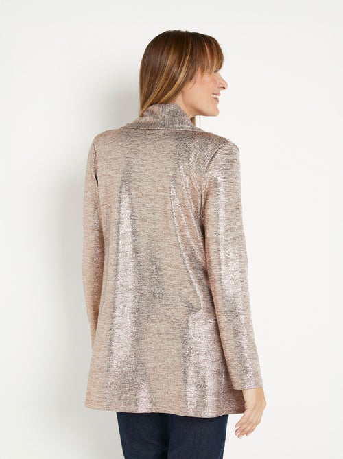 Chaqueta larga formal de punto brillante - AFIBEL - Kiabi