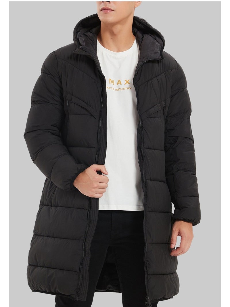 chaqueta larga Kebello Negro Negro - Kiabi