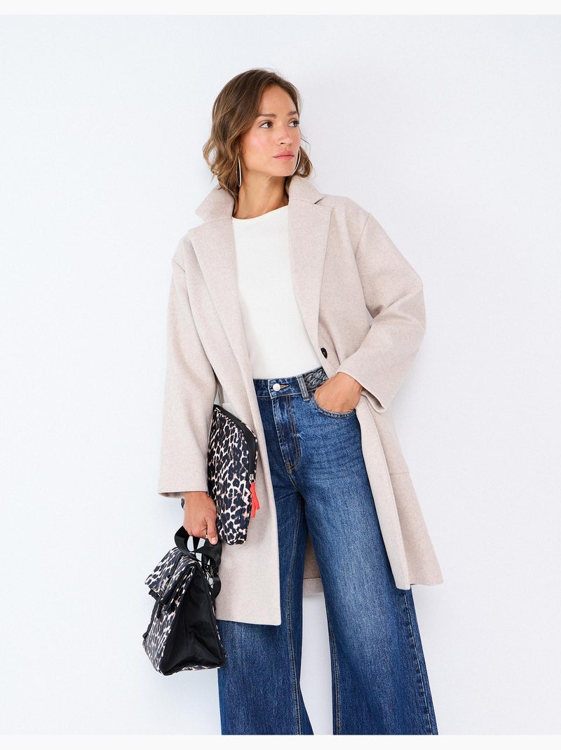 Chaqueta larga, mo fashion Beige - Kiabi