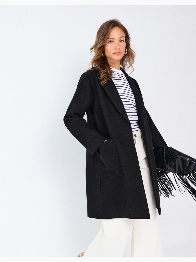 Chaqueta larga, mo fashion Negro - Kiabi