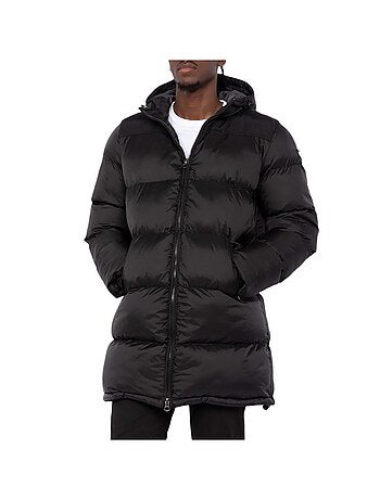 Chaqueta larga negra con capucha Hombre Schott MICKS