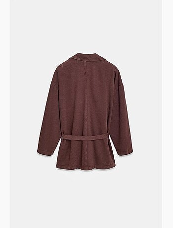 Chaqueta larga oversize con cinturón dilvin
