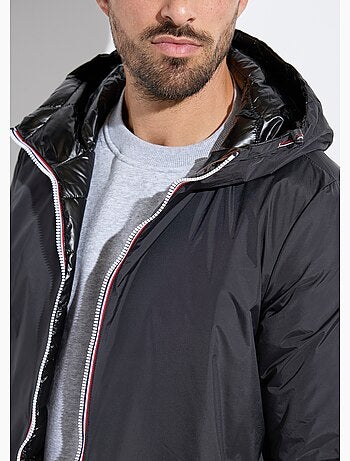 Chaqueta larga reversible de plumas con capucha - AFIBEL