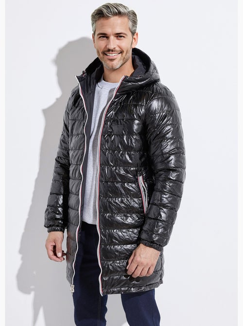 Chaqueta larga reversible de plumas con capucha - AFIBEL - Kiabi