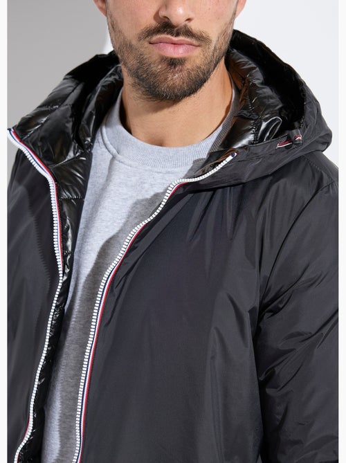 Chaqueta larga reversible de plumas con capucha - AFIBEL - Kiabi