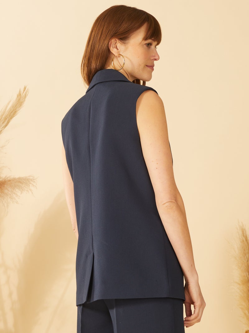 Chaqueta larga sin mangas AZUL - Kiabi