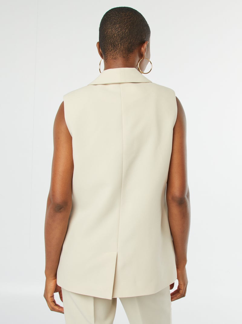 Chaqueta larga sin mangas GRIS - Kiabi