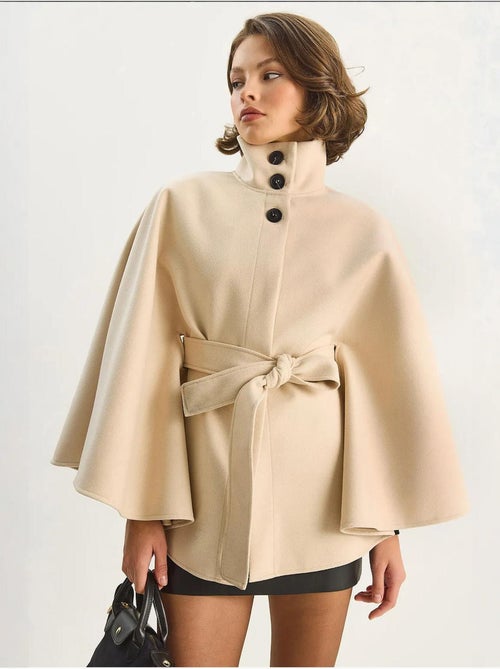 Chaqueta larga texturizada con cierre de botones lucci - Kiabi
