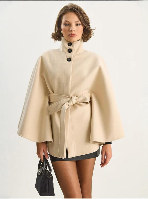 Chaqueta larga texturizada con cierre de botones lucci - Kiabi