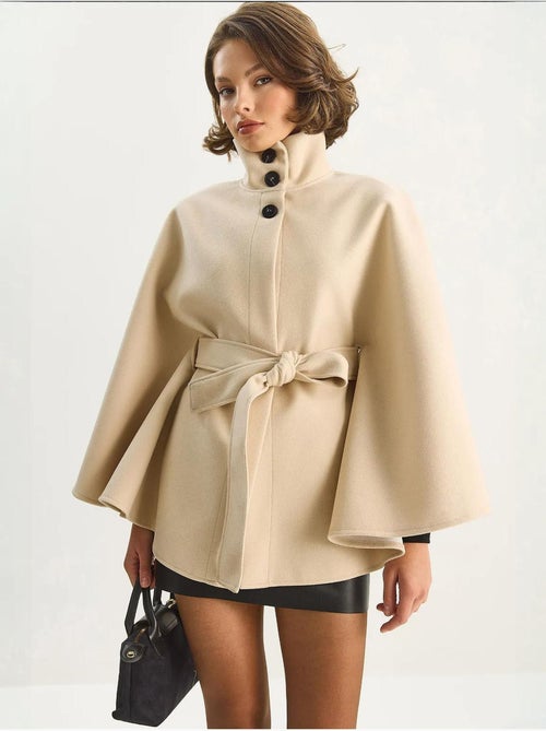 Chaqueta larga texturizada con cierre de botones lucci - Kiabi
