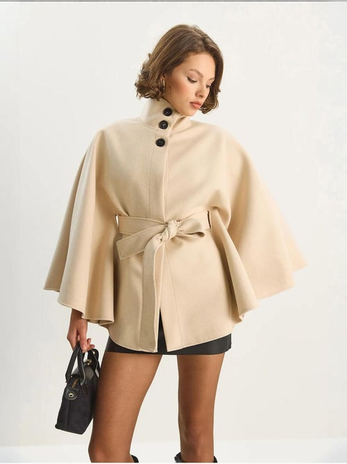 Chaqueta larga texturizada con cierre de botones lucci - Kiabi
