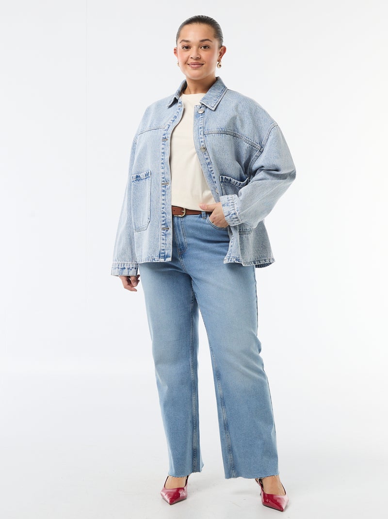 Chaqueta larga vaquera Azul - Kiabi