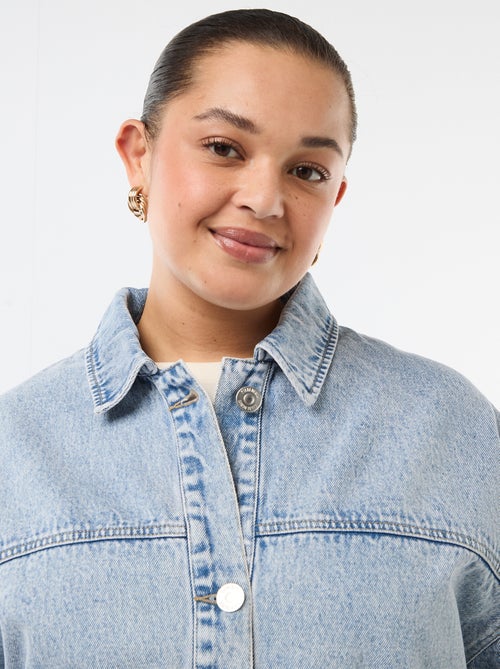 Chaqueta larga vaquera - Kiabi