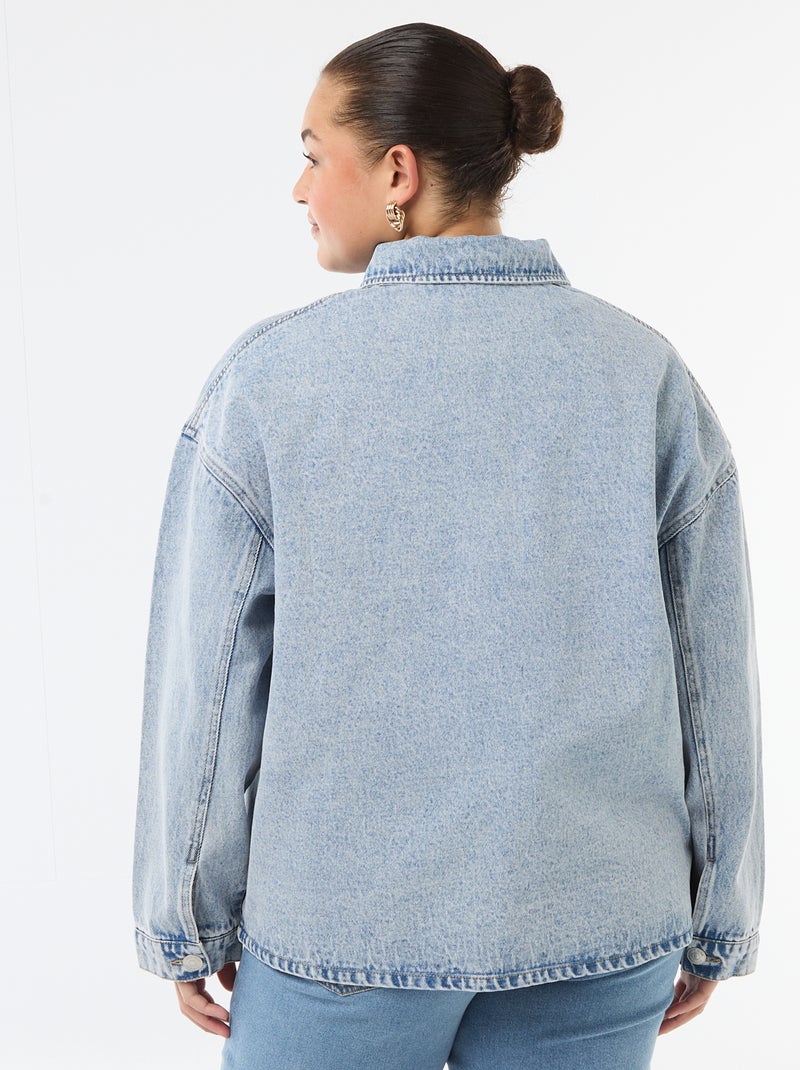 Chaqueta larga vaquera Azul - Kiabi