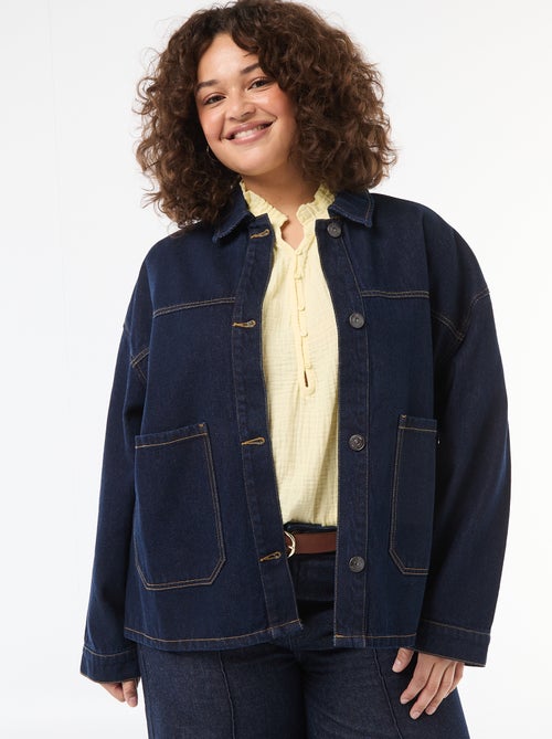 Chaqueta larga vaquera - Kiabi