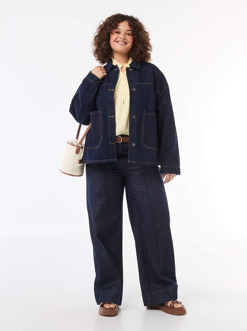 Chaqueta larga vaquera Azul - Kiabi