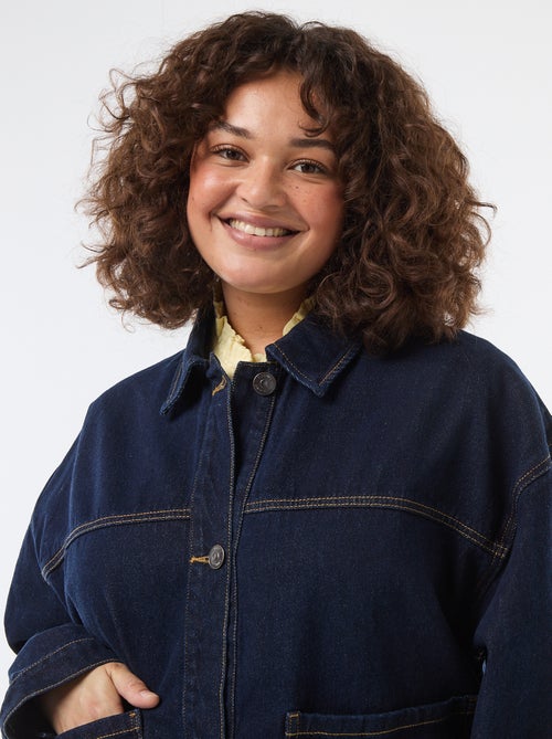 Chaqueta larga vaquera - Kiabi