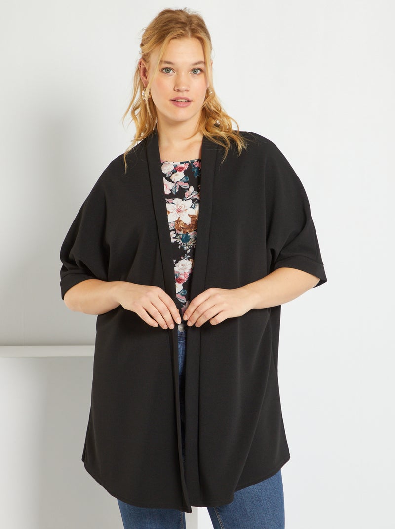 Chaqueta largo medio negro - Kiabi