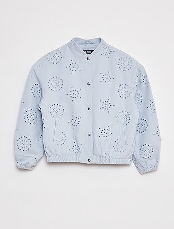 Chaqueta ligera con bordado inglés