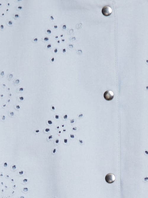 Chaqueta ligera con bordado inglés - Kiabi